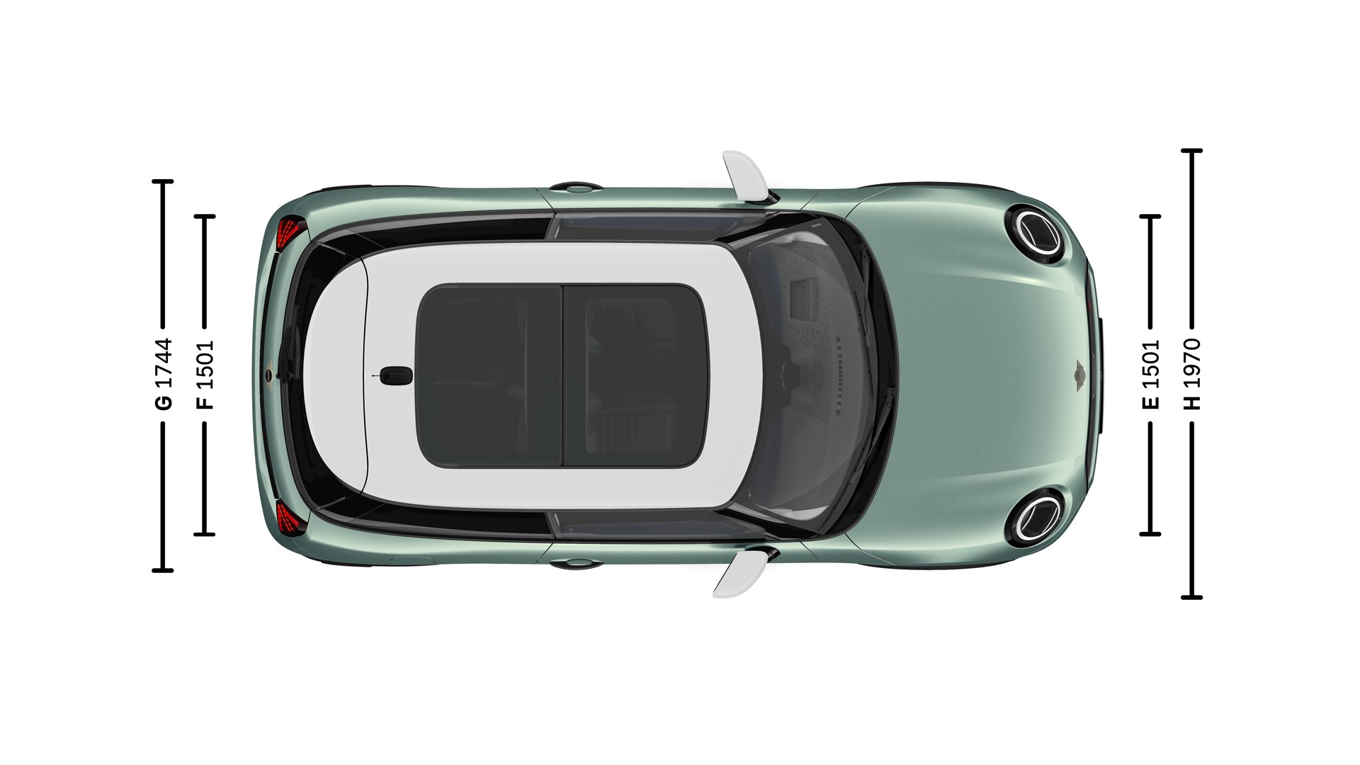 MINI Cooper 3-door - dimensions - intro image bird view